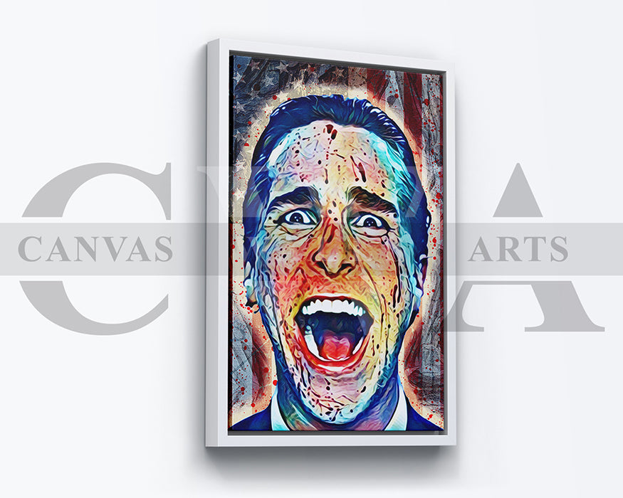 American Psycho Canvas Wall Art Movie Abstract Poster Print