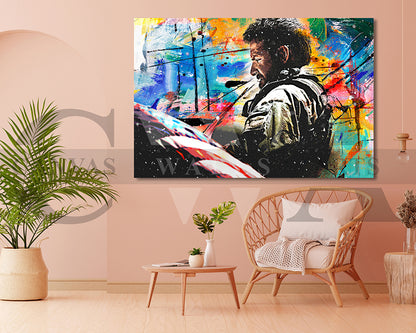American Sniper Canvas Wall Art Abstract Movie Poster Print