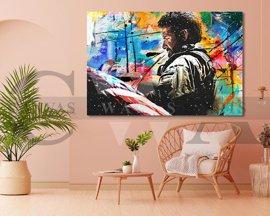 American Sniper Canvas Wall Art Abstract Movie Poster Print