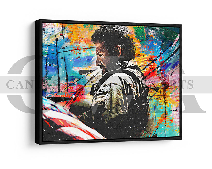 American Sniper Canvas Wall Art Abstract Movie Poster Print