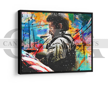 American Sniper Canvas Wall Art Abstract Movie Poster Print