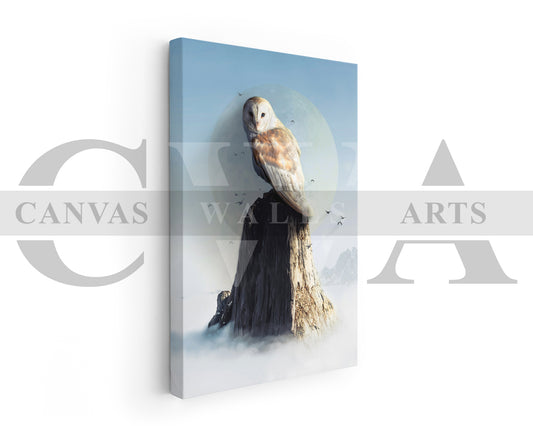 Ancestral Owl Canvas Wall Art