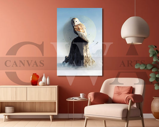 Ancestral Owl Canvas Wall Art