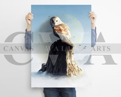Ancestral Owl Canvas Wall Art