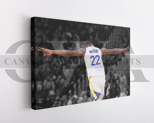 Andrew Wiggins Black & White Canvas Art Basketball Canvas Wall Art