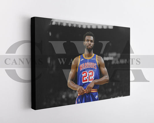 Andrew Wiggins Black & White Canvas Art Basketball Canvas Wall Art