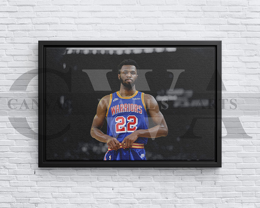 Andrew Wiggins Black & White Canvas Art Basketball Canvas Wall Art