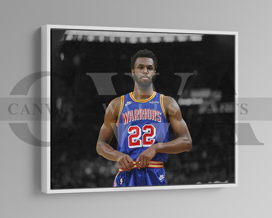 Andrew Wiggins Black & White Canvas Art Basketball Canvas Wall Art