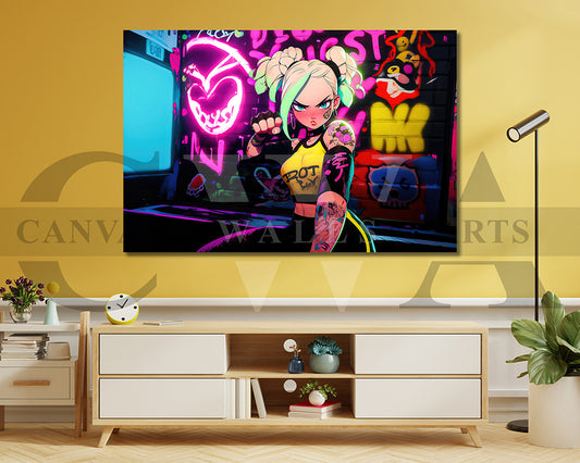 Anime Girl Canvas Wall Art