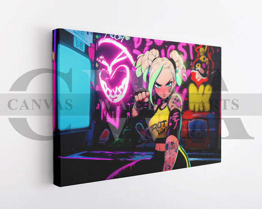 Anime Girl Canvas Wall Art