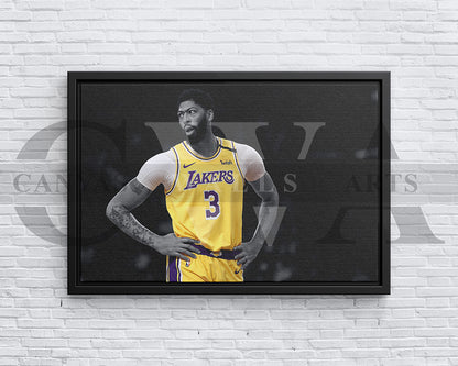 Anthony Davis Black & White Canvas Art Basketball Canvas Wall Art