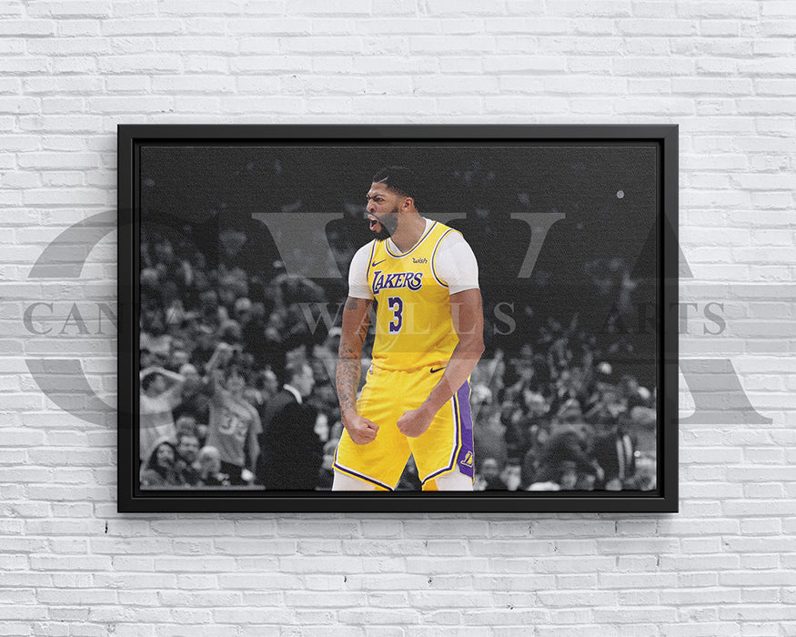 Anthony Davis Black & White Canvas Art Basketball Canvas Wall Art