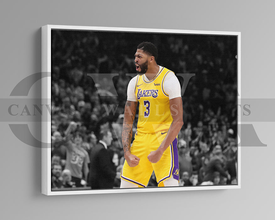 Anthony Davis Black & White Canvas Art Basketball Canvas Wall Art