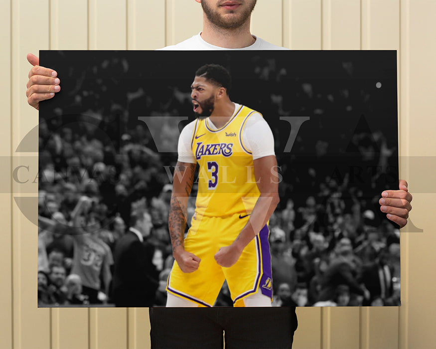 Anthony Davis Black & White Canvas Art Basketball Canvas Wall Art