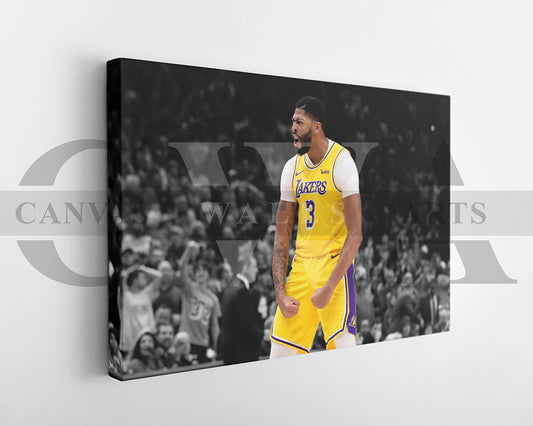Anthony Davis Black & White Canvas Art Basketball Canvas Wall Art