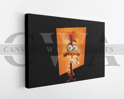 Anxiety In Inside Out Canvas Wall Art