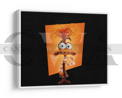 Anxiety In Inside Out Canvas Wall Art