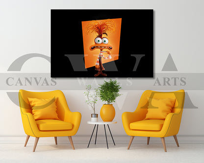 Anxiety In Inside Out Canvas Wall Art