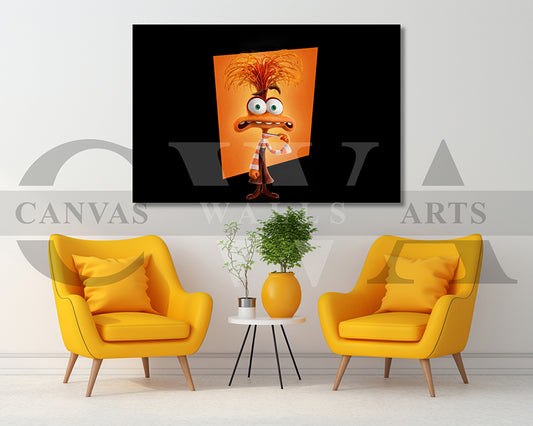 Anxiety In Inside Out Canvas Wall Art
