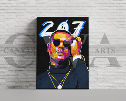 Apache 207 Canvas Wall Art – Hip Hop Rapper Poster | Modern Music Wall Decor