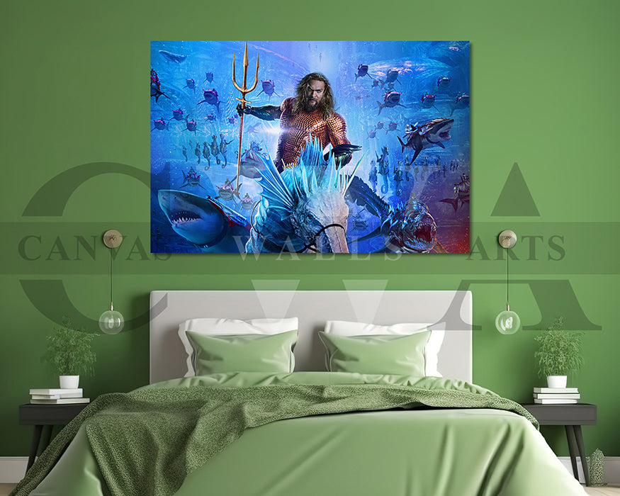 Aquaman And The Lost Kingdom Canvas Wall Art Movie Poster