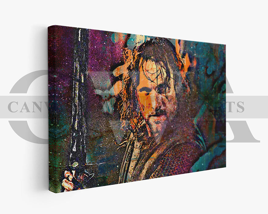 Aragorn Canvas Wall Art Abstract Movie Poster Print