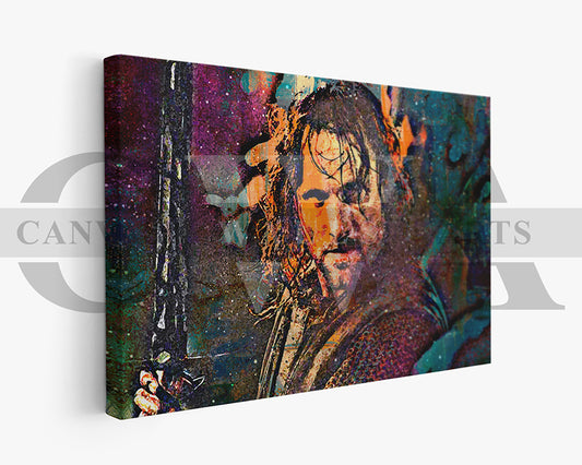 Aragorn Canvas Wall Art Abstract Movie Poster Print