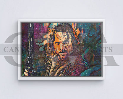 Aragorn Canvas Wall Art Abstract Movie Poster Print