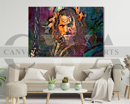 Aragorn Canvas Wall Art Abstract Movie Poster Print