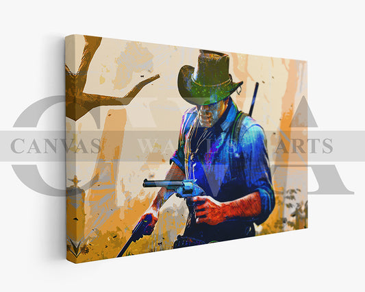 Arthur Morgan Canvas Wall Art Abstract Movie Poster Print