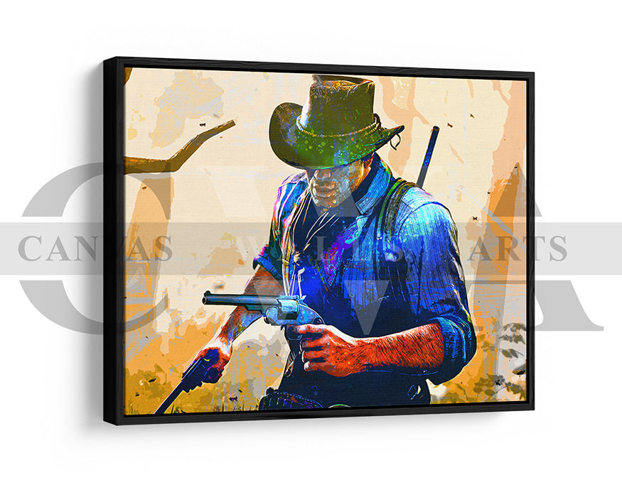 Arthur Morgan Canvas Wall Art Abstract Movie Poster Print