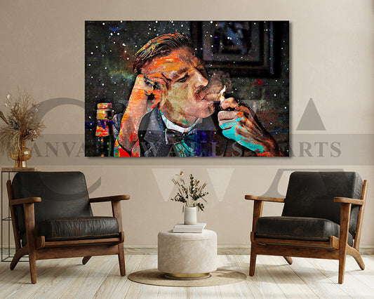 Arthur Shelby Canvas Wall Art Abstract Movie Poster Print
