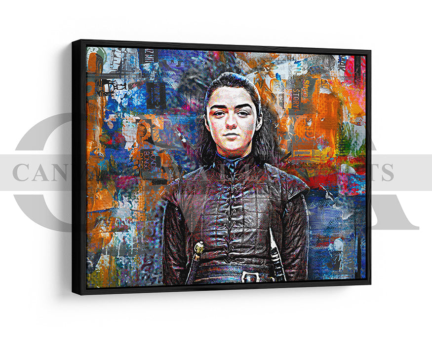Arya Stark Canvas Wall Art Abstract Movie Poster Print