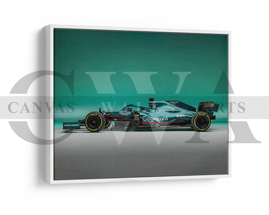 Aston Martin AMR21 Canvas Wall Art Formula F1 Car Poster Print
