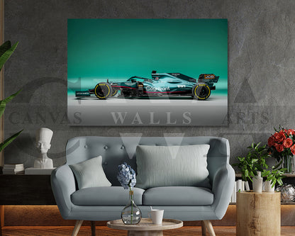Aston Martin AMR21 Canvas Wall Art Formula F1 Car Poster Print