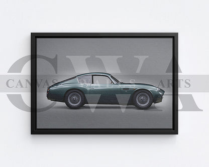 Aston Martin DB4 Canvas Wall Art Car Poster Print