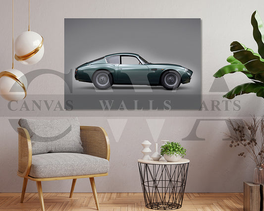 Aston Martin DB4 Canvas Wall Art Car Poster Print