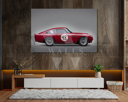 Aston Martin DB4 Canvas Wall Art Sports Car Poster Print