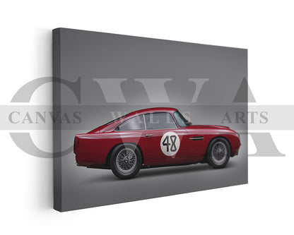 Aston Martin DB4 Canvas Wall Art Sports Car Poster Print