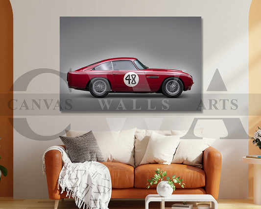 Aston Martin DB4 Canvas Wall Art Sports Car Poster Print