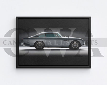 Aston Martin DB5 Canvas Wall Art Car Poster Print