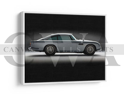 Aston Martin DB5 Canvas Wall Art Car Poster Print