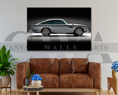 Aston Martin DB5 Canvas Wall Art Car Poster Print