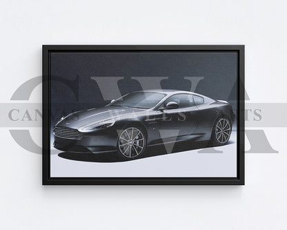 Aston Martin DB9 Canvas Wall Art Sport Car Poster Print