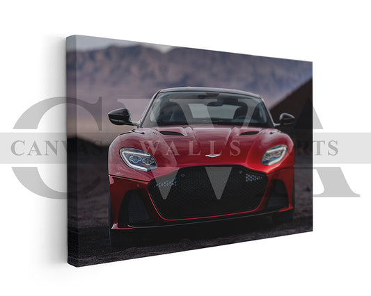 Canvas print of a red sports car with 'Canvas Wall Art' branding.