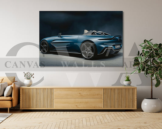 Aston Martin V12 Speedster Canvas Wall Art Car Poster Print
