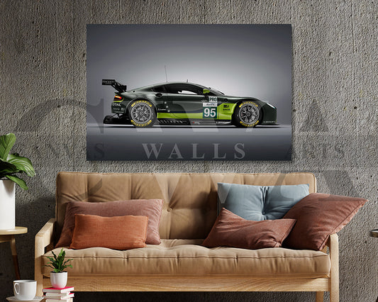 Aston Martin V8 Vantage Canvas Wall Art Car Poster Print