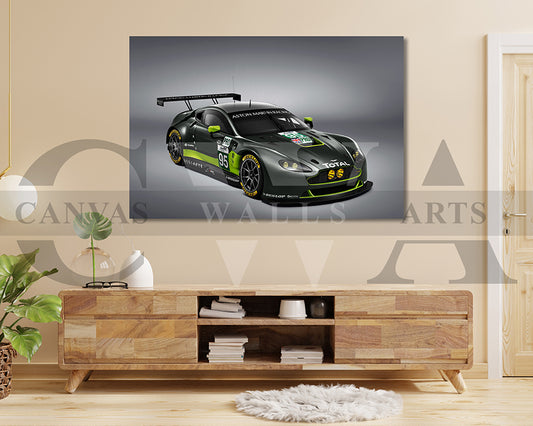 Aston Martin V8 Vantage Canvas Wall Art Sports Car Print