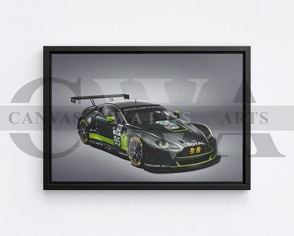 Aston Martin V8 Vantage Canvas Wall Art Sports Car Print