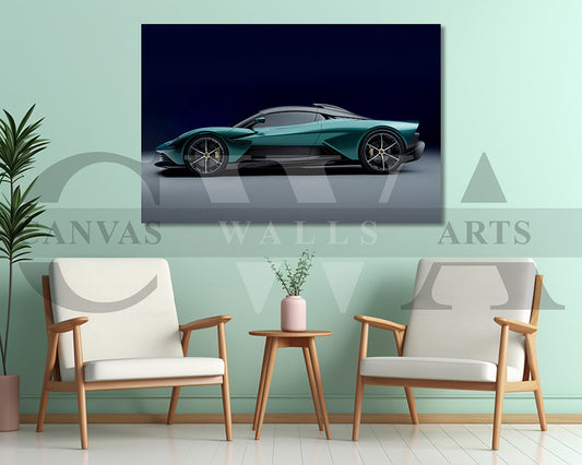 Aston Martin Valhalla Canvas Wall Art Car Poster Print